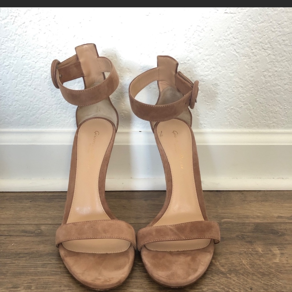Gianvito Rossi High Heeled Portofino Sandals Blush Nude Color